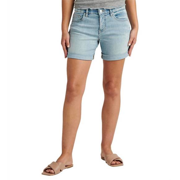 JAG Women's Petite Alex Boyfriend Denim Shorts - Brilliant Blue Wash - View #14